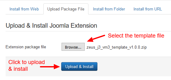 Upload & install extension.